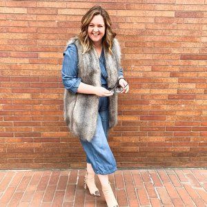 Banana Republic Faux Fur Vest